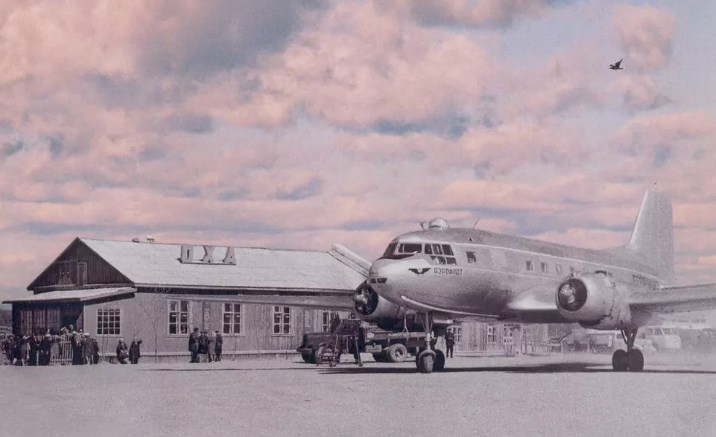 Аэропорт Оха в 1970 г.
