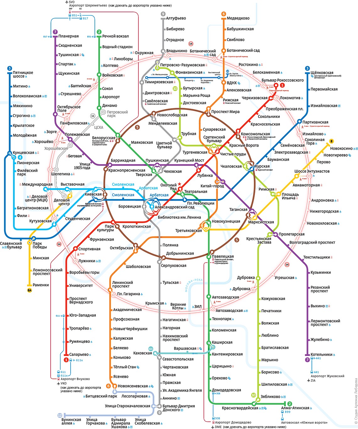 Схема московского метро.