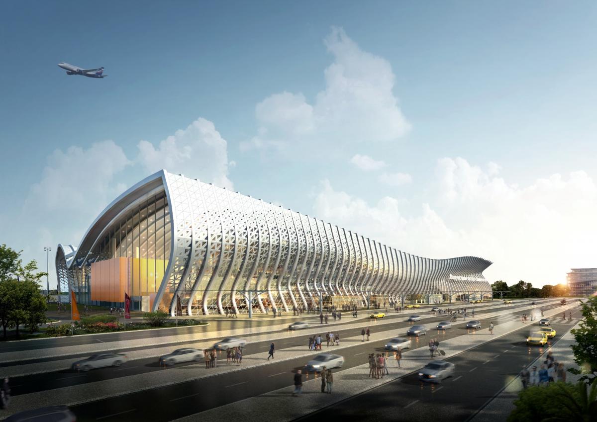 Новый аэропорт Симферополь - вид снаружи