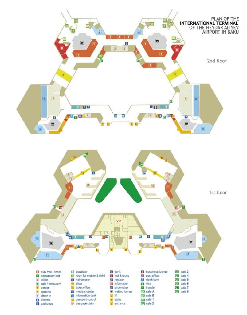 Схема аэропорта баку