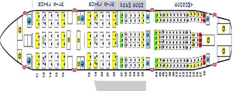 SAA Airbus A320 seat map v1