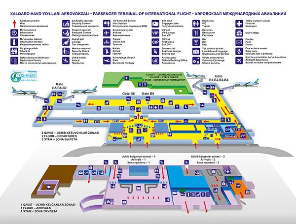  Схема терминала аэропорта.