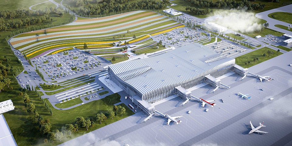 Новый аэропорт Симферополь: вид вокруг