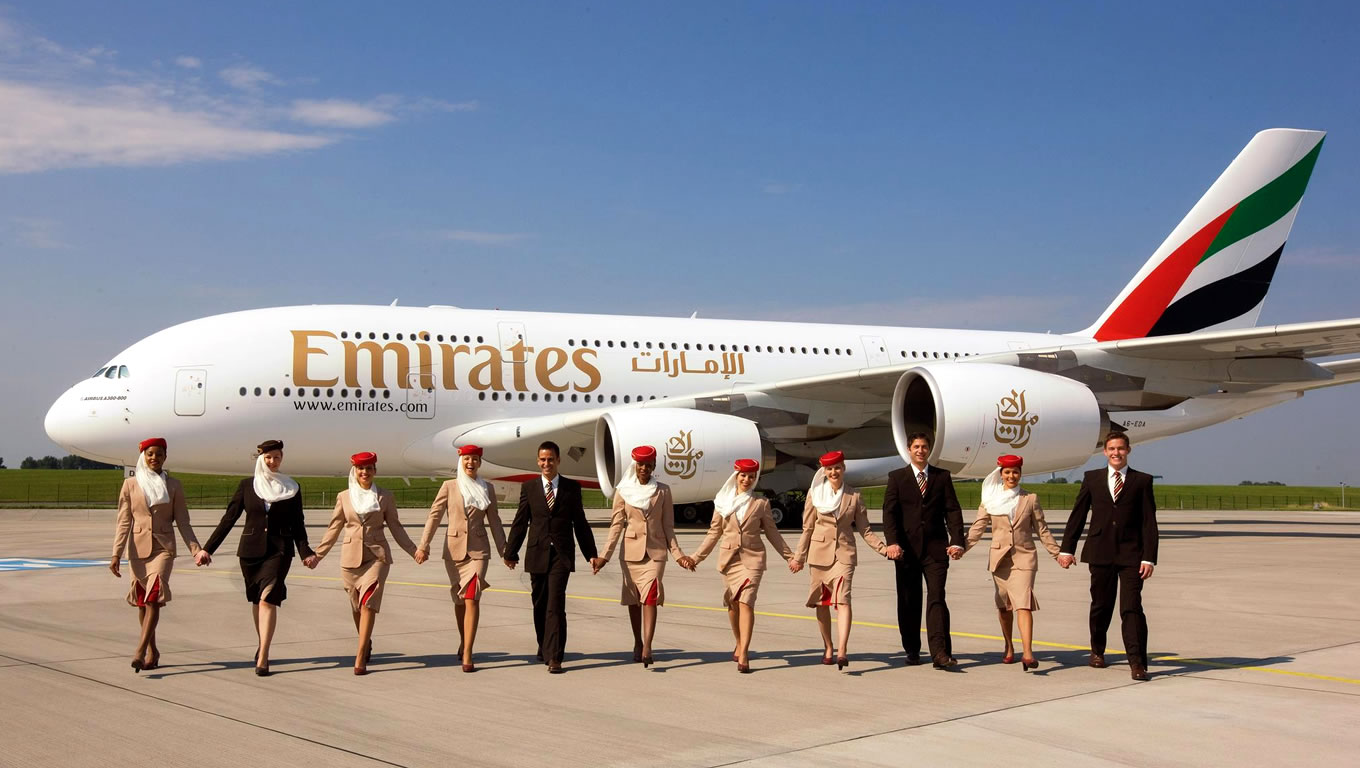 Экипаж самолета Emirates.