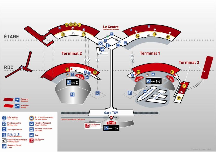 Схема аэропорта Сент-Экзюпери