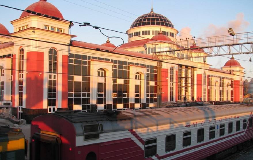 Прибытие поезда на станцию Саранск