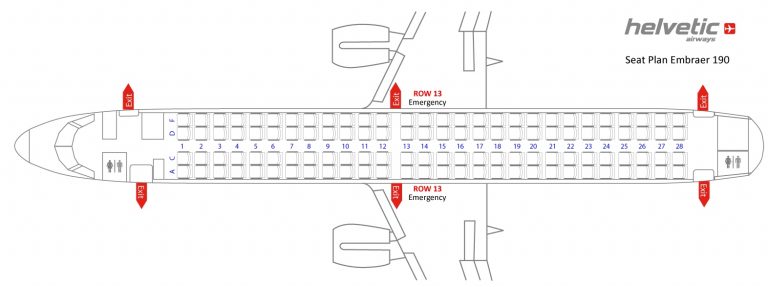 Embraer rg170 схема салона