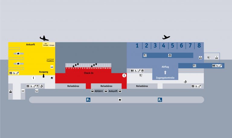 Схема аэропорта «Баден-Баден»
