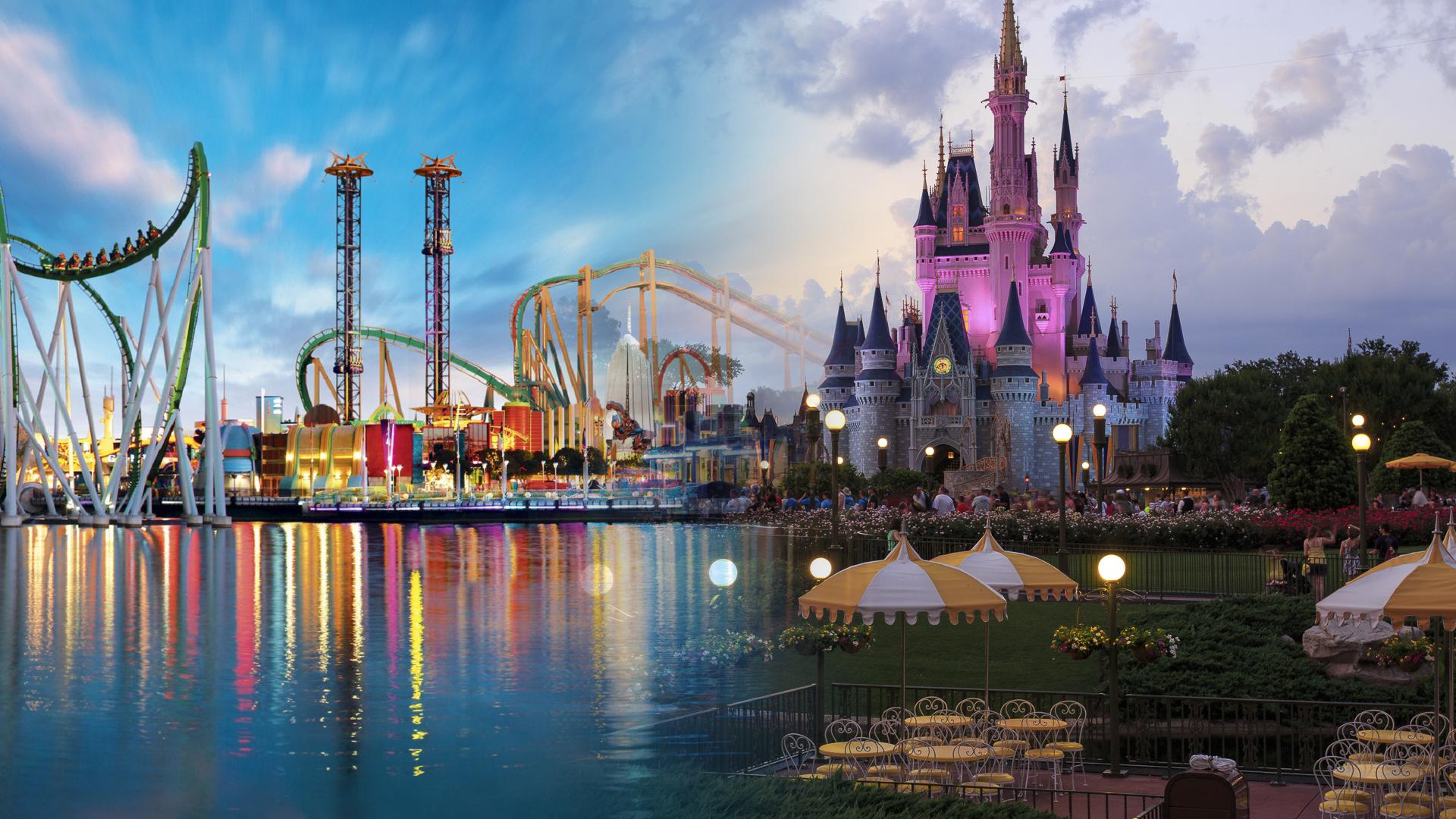 Диснейленд находится в городе. Уолт Дисней Диснейуорлд. Walt Disney World. Флорида (США).