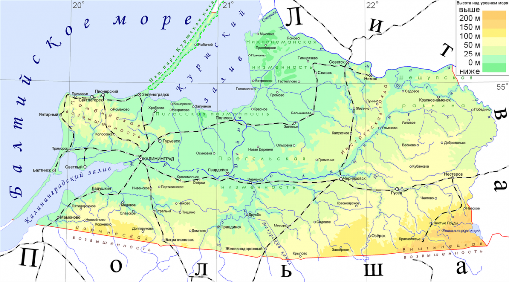 Пос янтарный в калининградской области карта